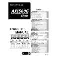 KORG AX1500G Manual de Usuario
